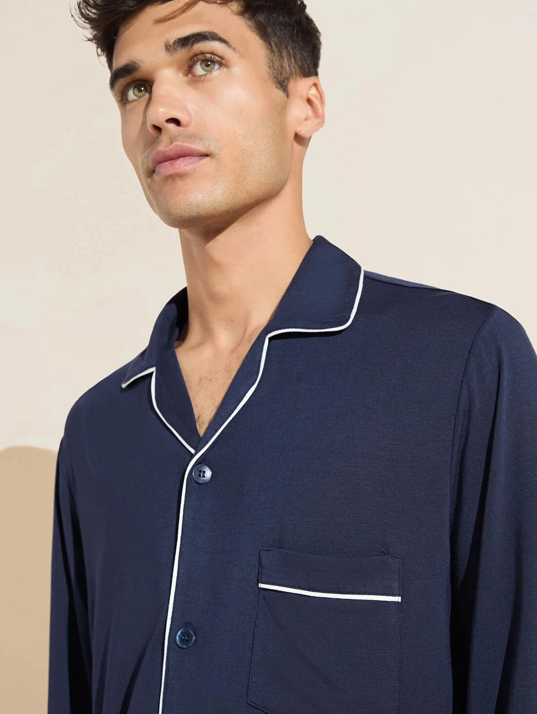 William PJ Set - Navy/Ivory