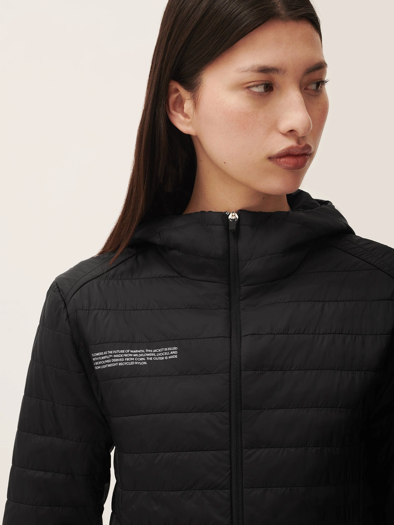 Womens Flower-Warmth Lite Jacket—Black