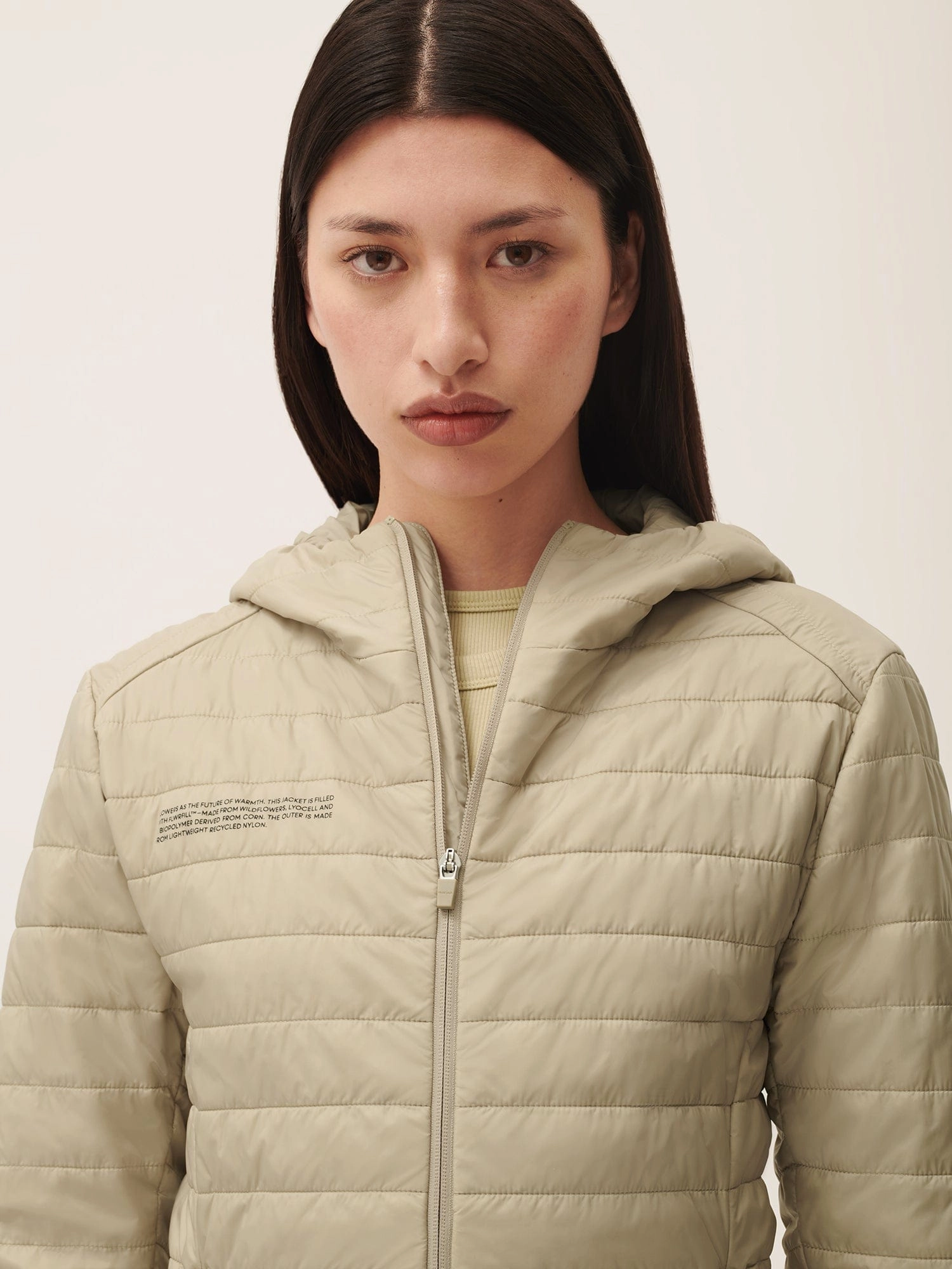 Womens Flower-Warmth Lite Jacket—Wheat Beige