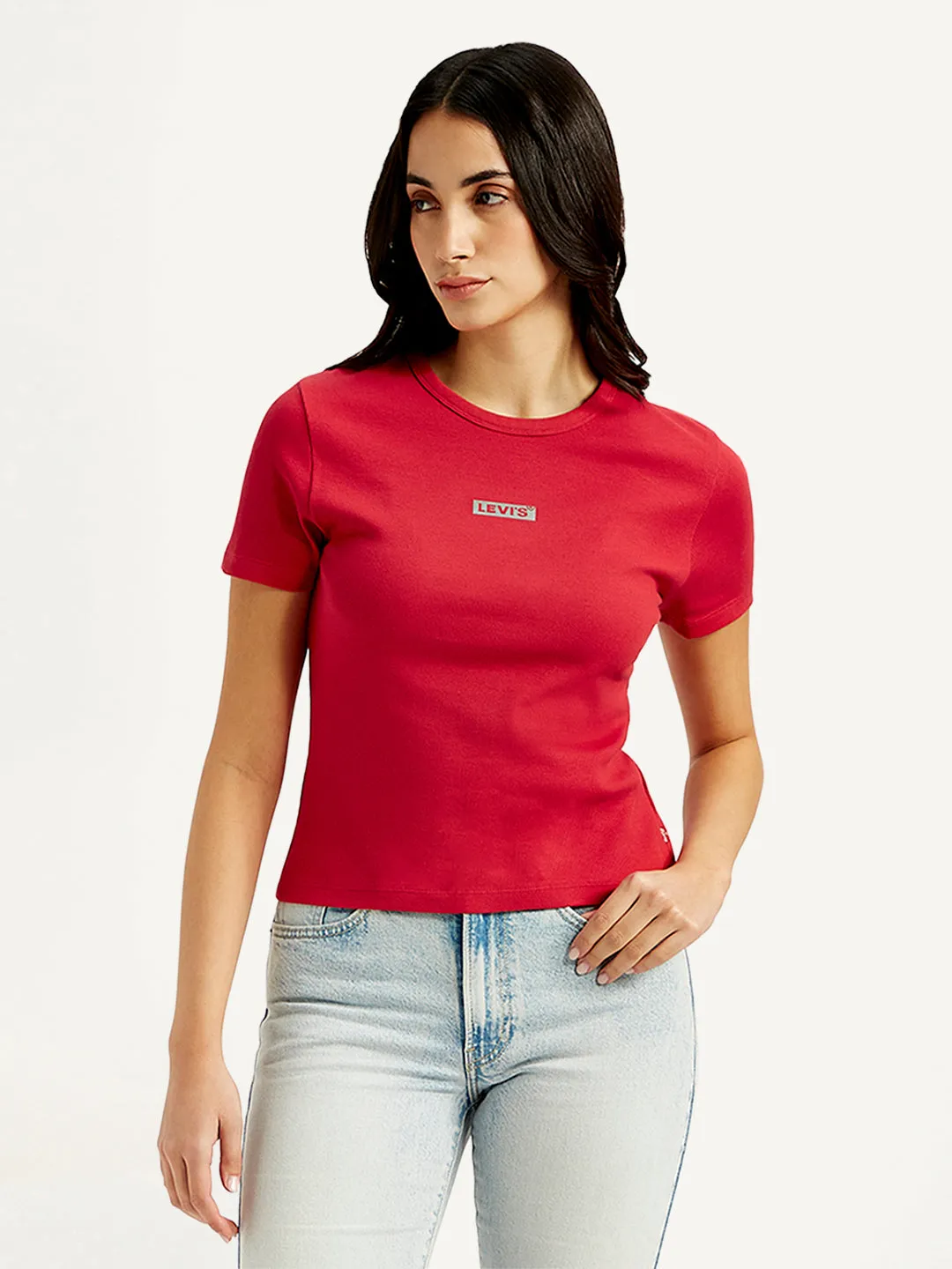 Women's Solid Slim Fit T-shirt
