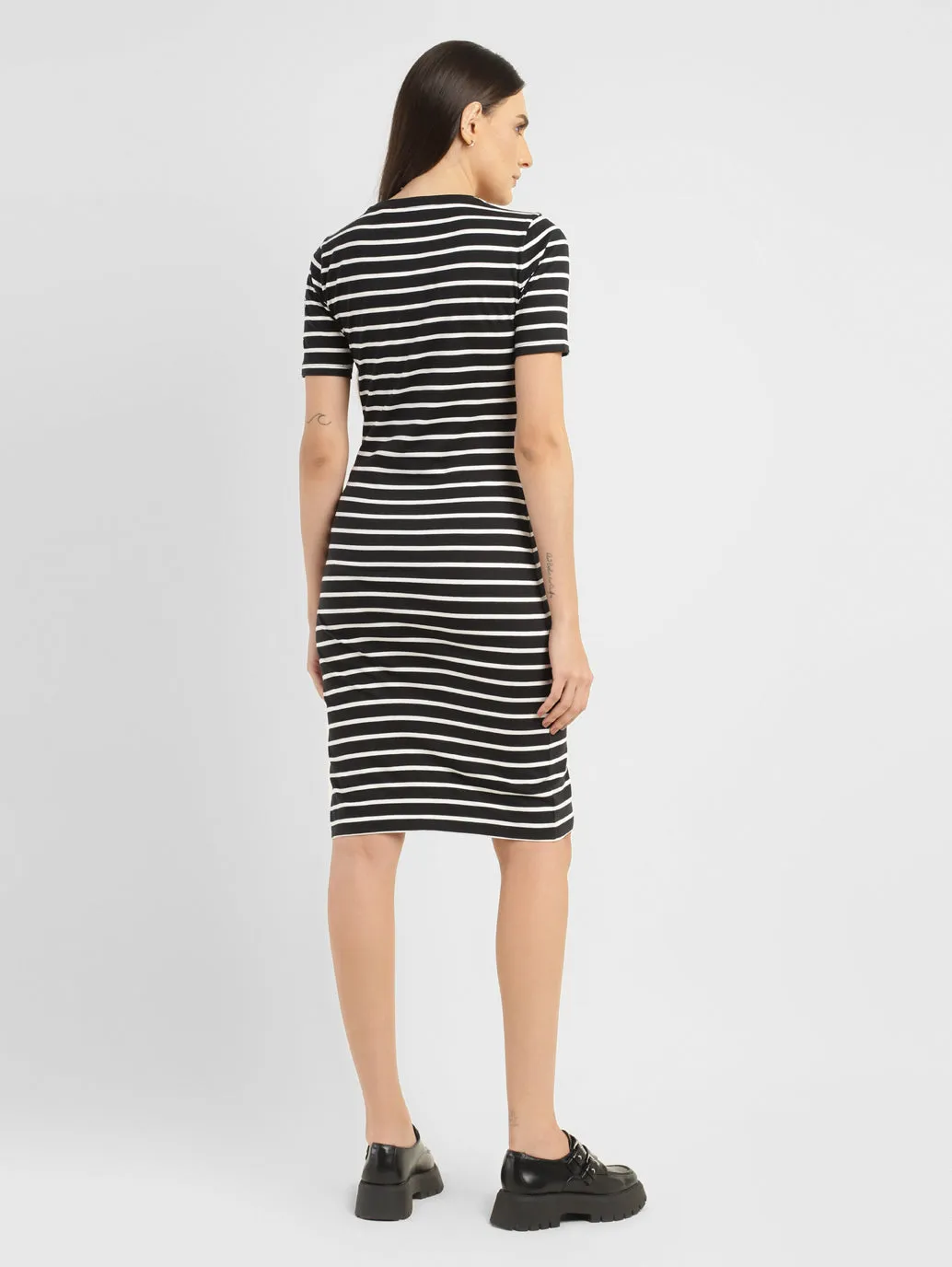 Women's Striped Round Neck Dress