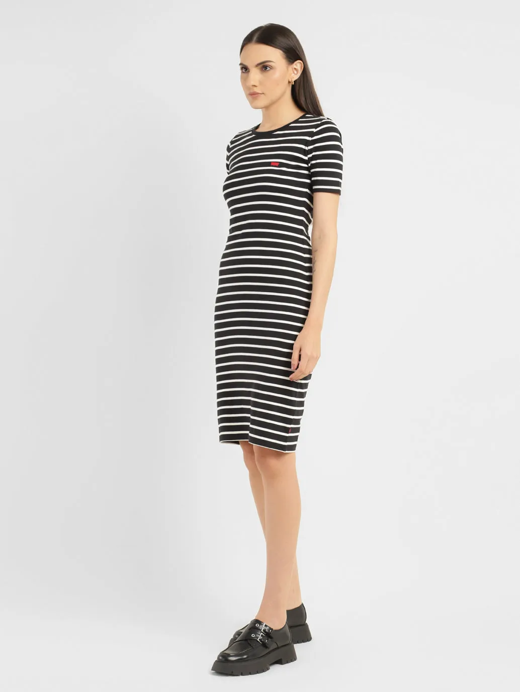 Women's Striped Round Neck Dress