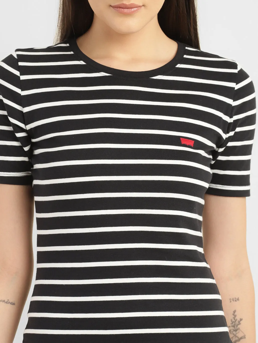 Women's Striped Round Neck Dress