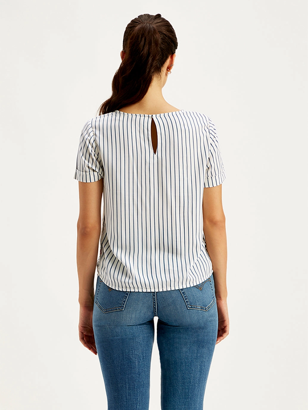 Women's Striped Round Neck Top