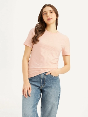 Women's Textured Slim Fit T-Shirt
