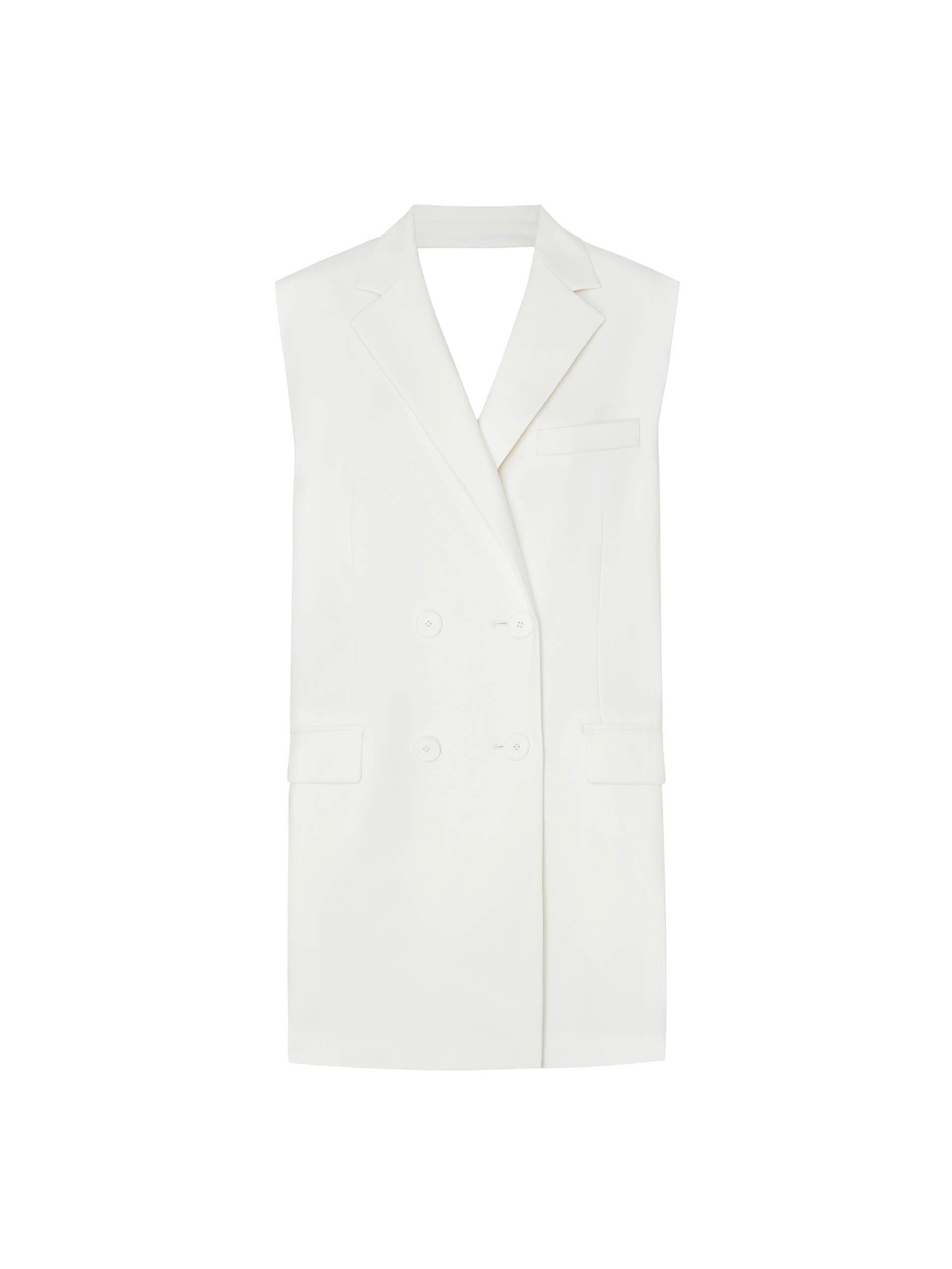 Wool Blend Bowknot Detail Waistcoat