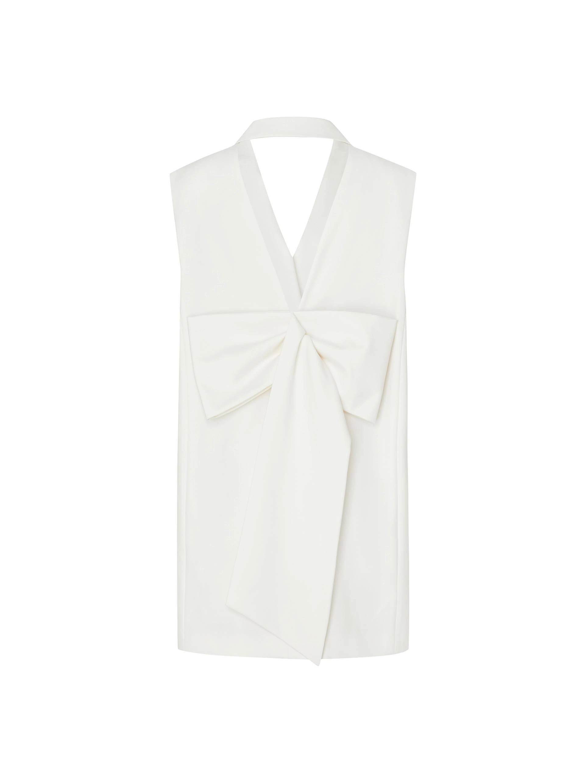 Wool Blend Bowknot Detail Waistcoat