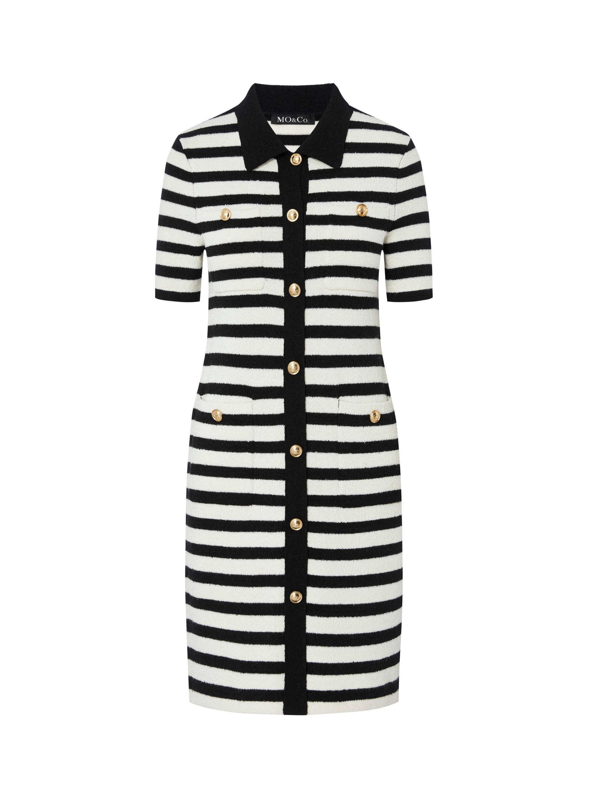Wool Blend Striped Dress