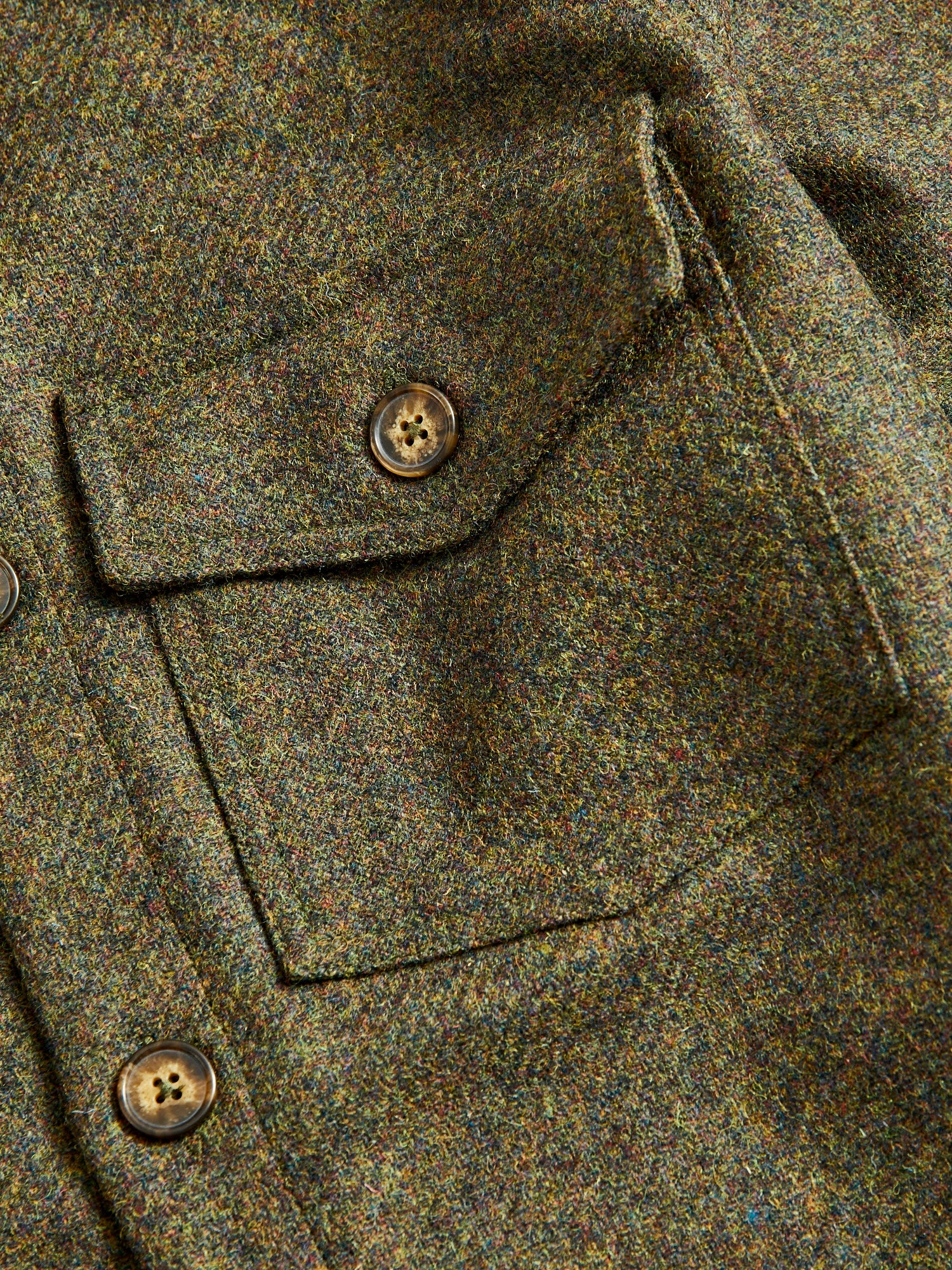 Wool Field Overshirt in Forest