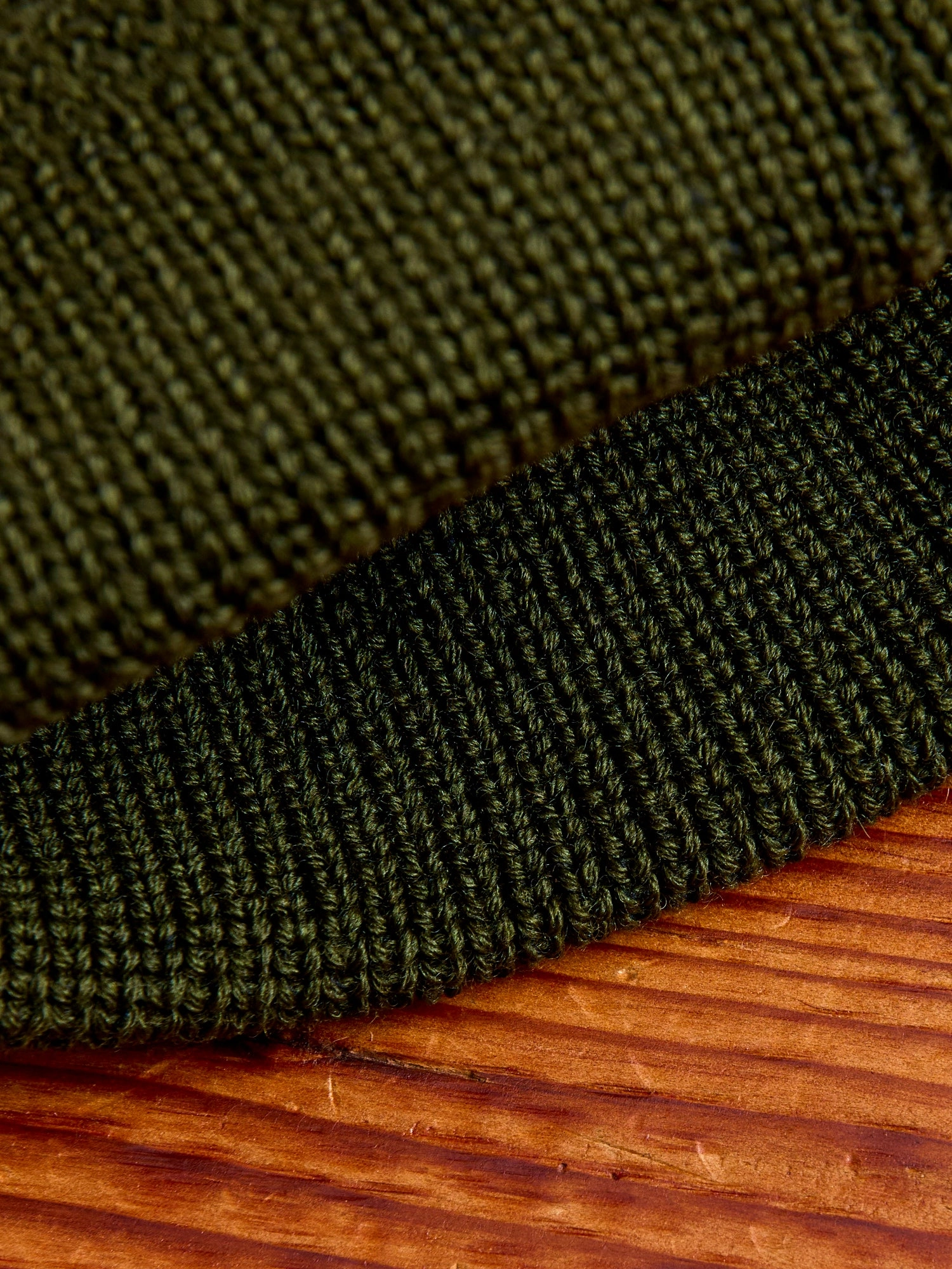 Wool Knit Watch Cap in Loden