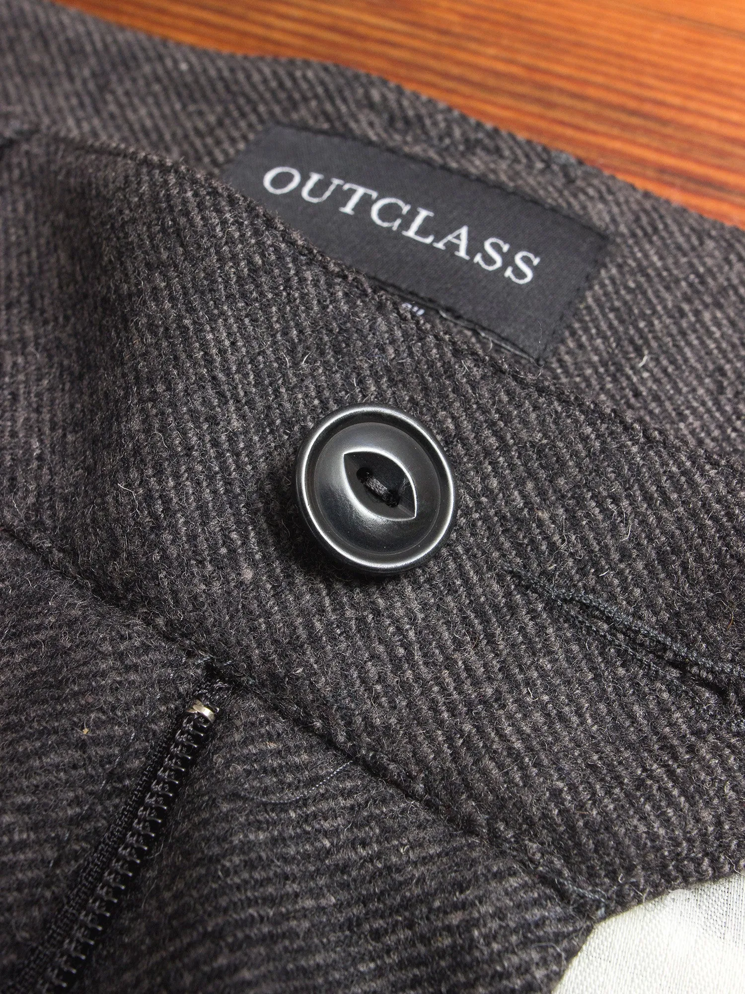 Wool Twill Cargo Pants in Grey
