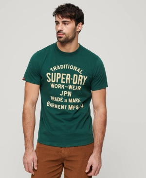 Workwear Flock Graphic T-Shirt | Bengreen Marle