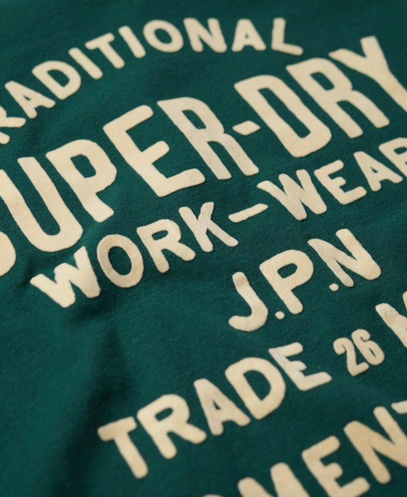 Workwear Flock Graphic T-Shirt | Bengreen Marle