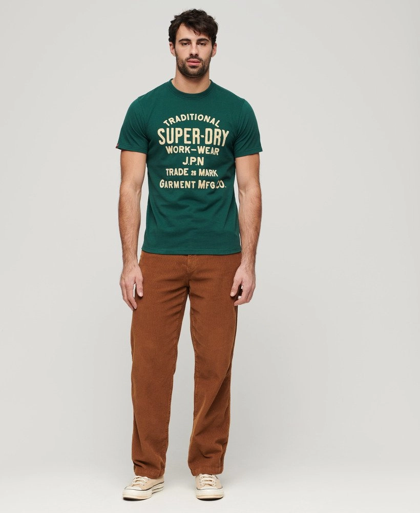 Workwear Flock Graphic T-Shirt | Bengreen Marle