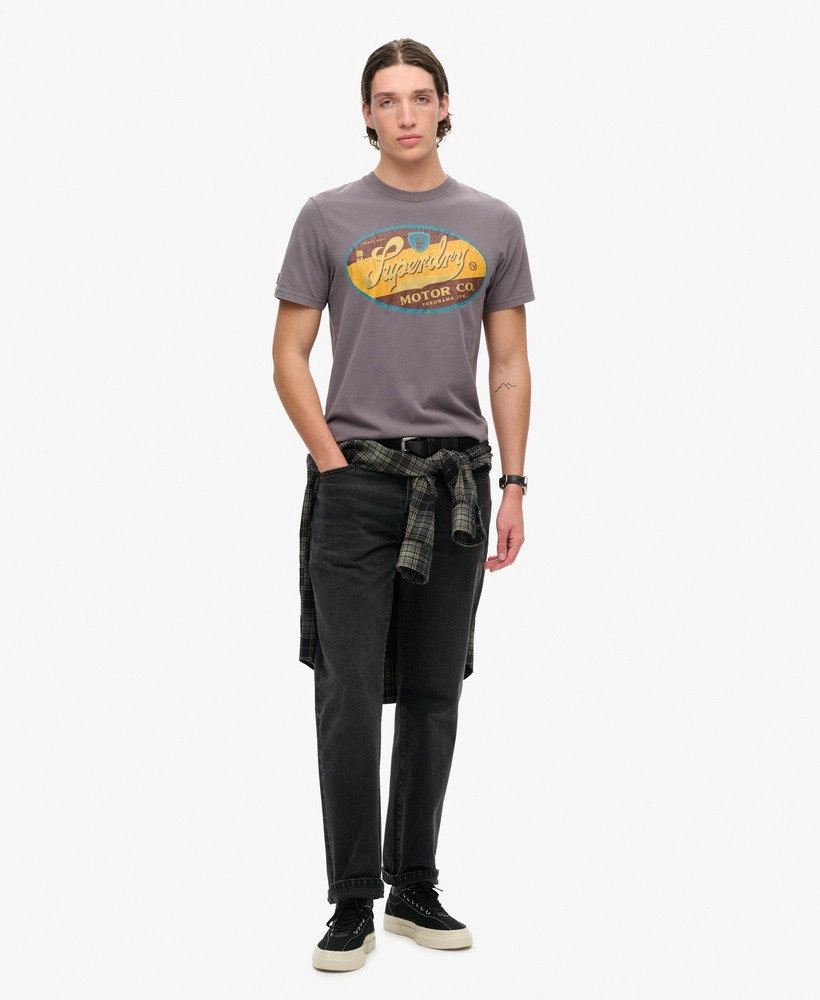 Workwear Gasoline Graphic Tee | Rock Dark Grey