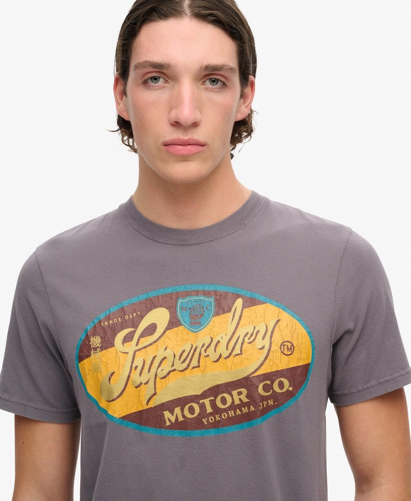 Workwear Gasoline Graphic Tee | Rock Dark Grey