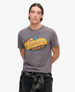 Workwear Gasoline Graphic Tee | Rock Dark Grey