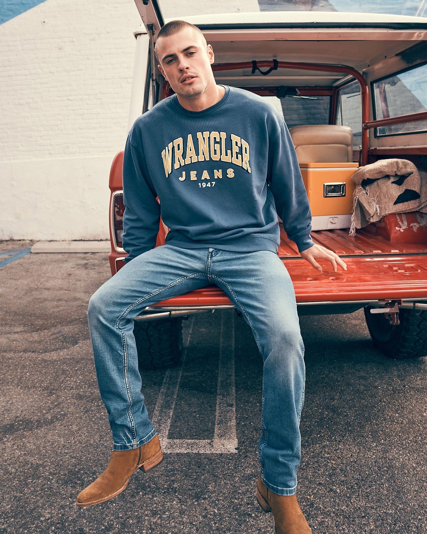 Wrangler Horizon '365 Cool' Bootcut Mens Jeans - Old Habits