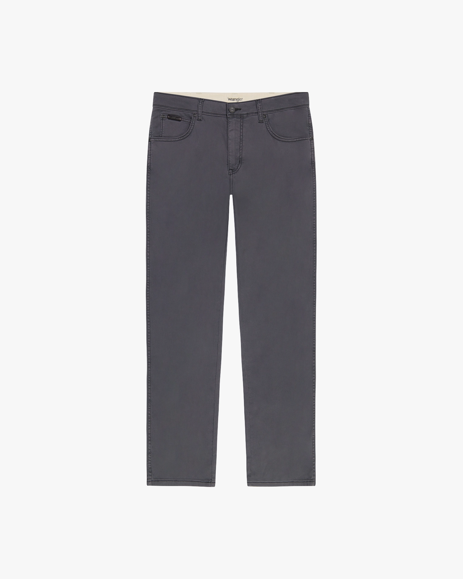 Wrangler Texas Stretch Authentic Straight Cotton Dobby Trousers - Faded Black
