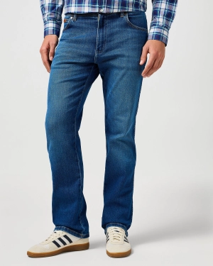 Wrangler Texas Stretch Authentic Straight Mens Jeans - Verdant Tone