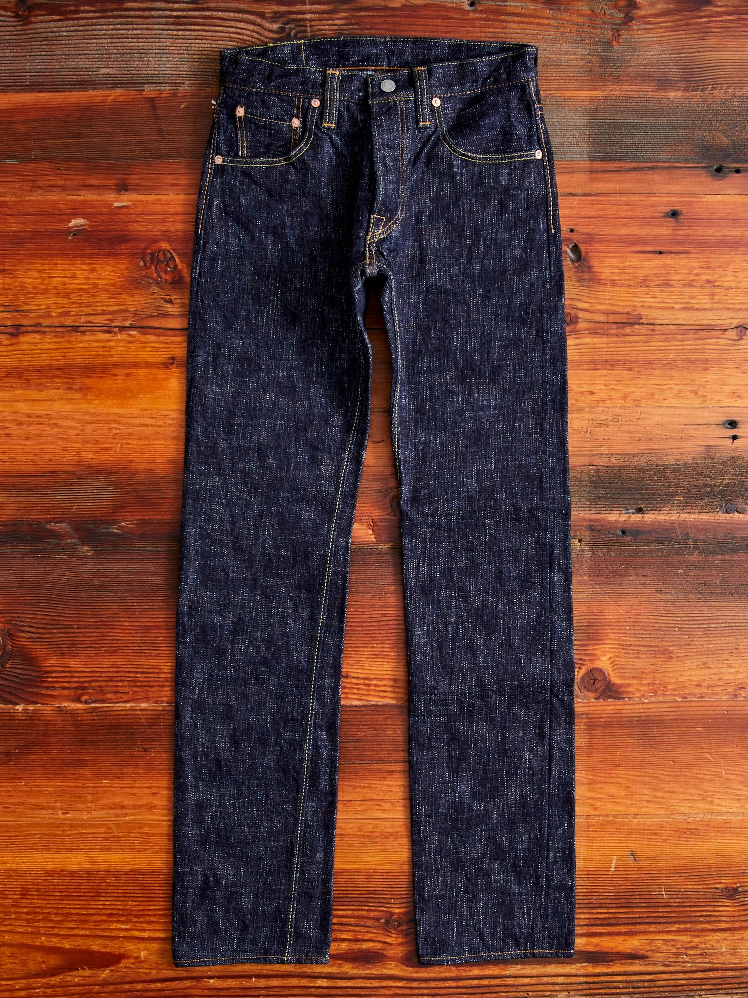 WSB-005 Double Slub 16oz Rinsed Selvedge Denim - Slim Straight Fit
