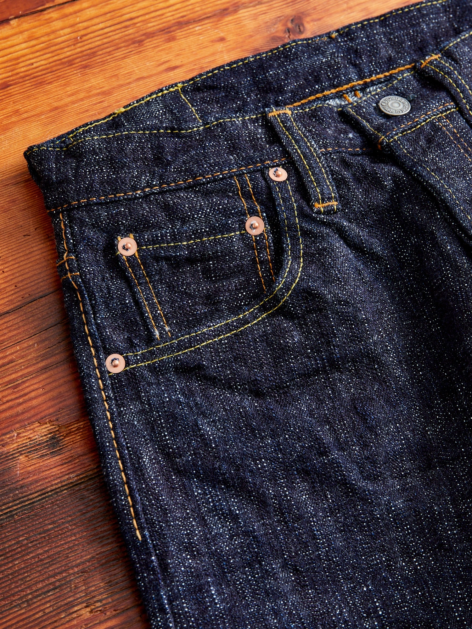 WSB-005 Double Slub 16oz Rinsed Selvedge Denim - Slim Straight Fit