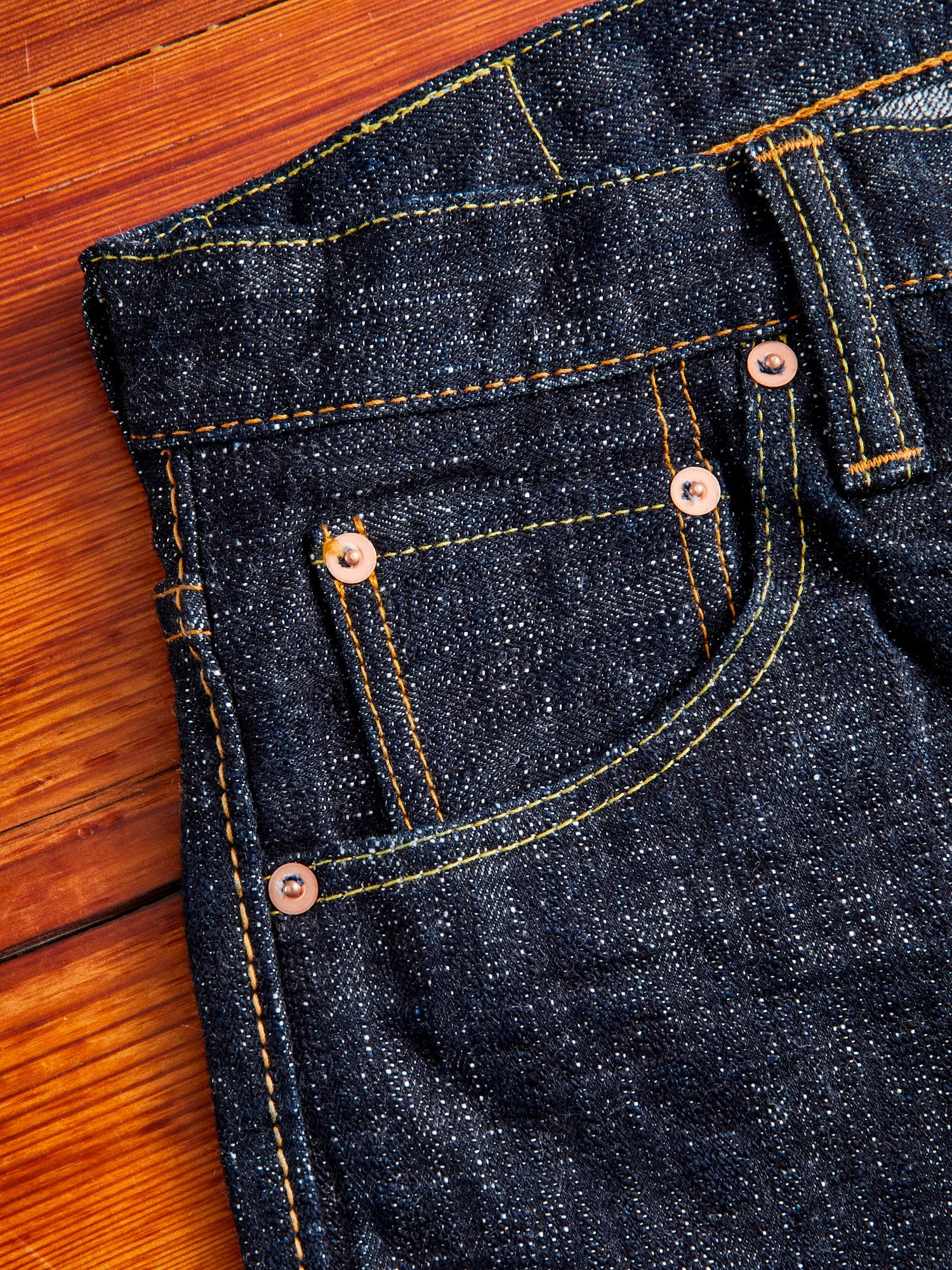 WSB-013 Double Slub 16oz Rinsed Selvedge Denim - Slim Tapered Fit