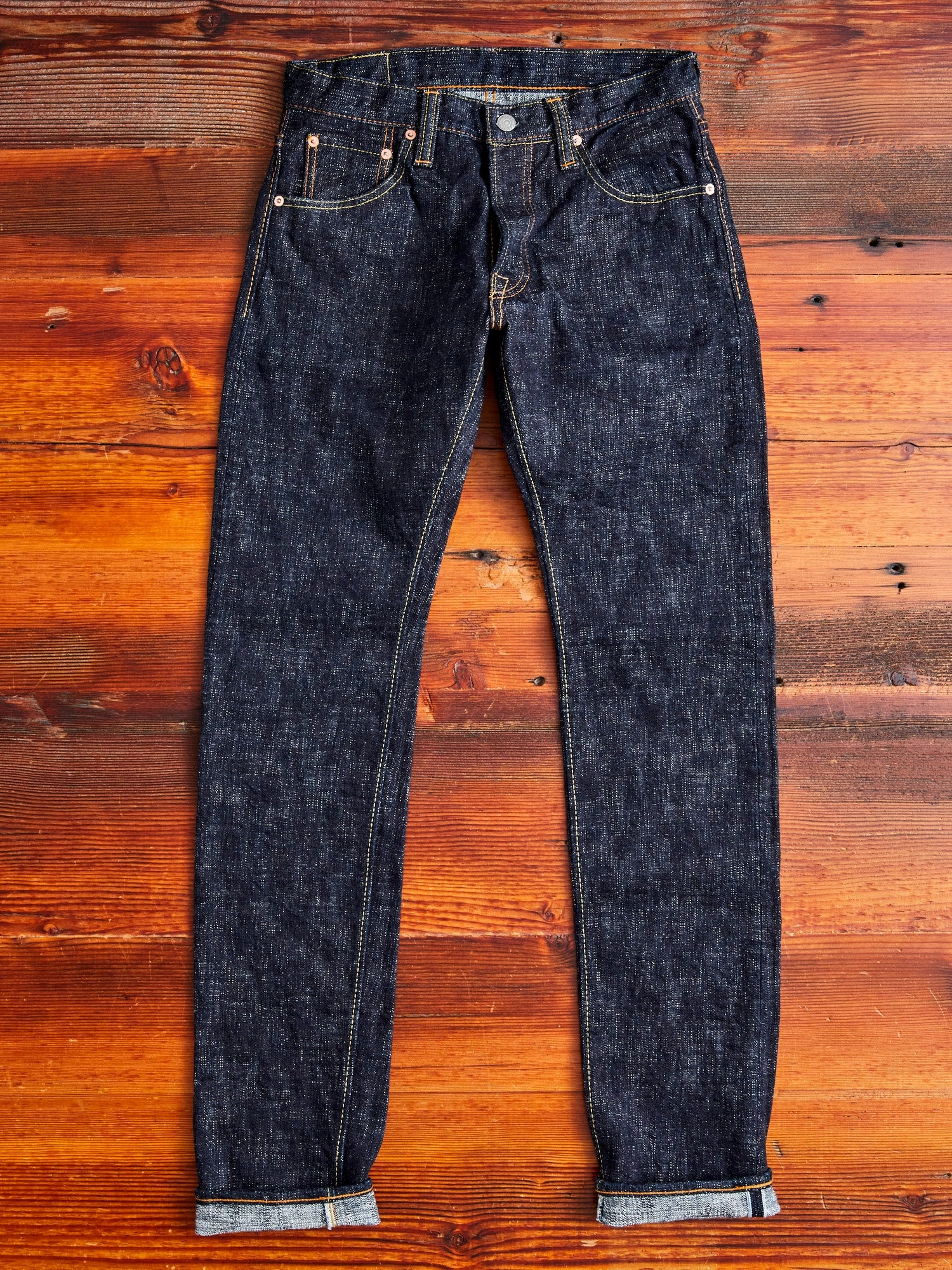 WSB-013 Double Slub 16oz Rinsed Selvedge Denim - Slim Tapered Fit