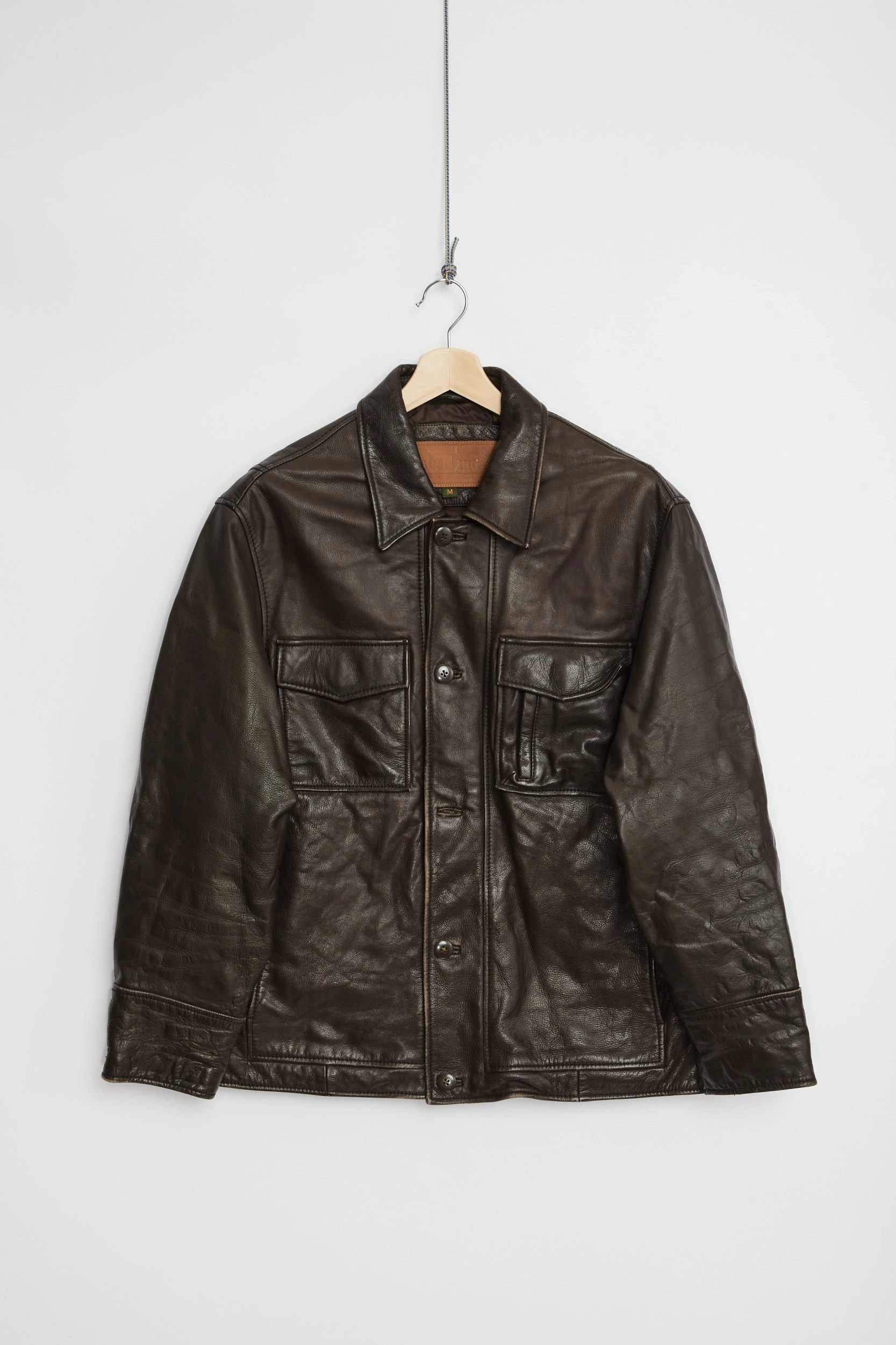 Y2K Timberland Leather jacket (M)