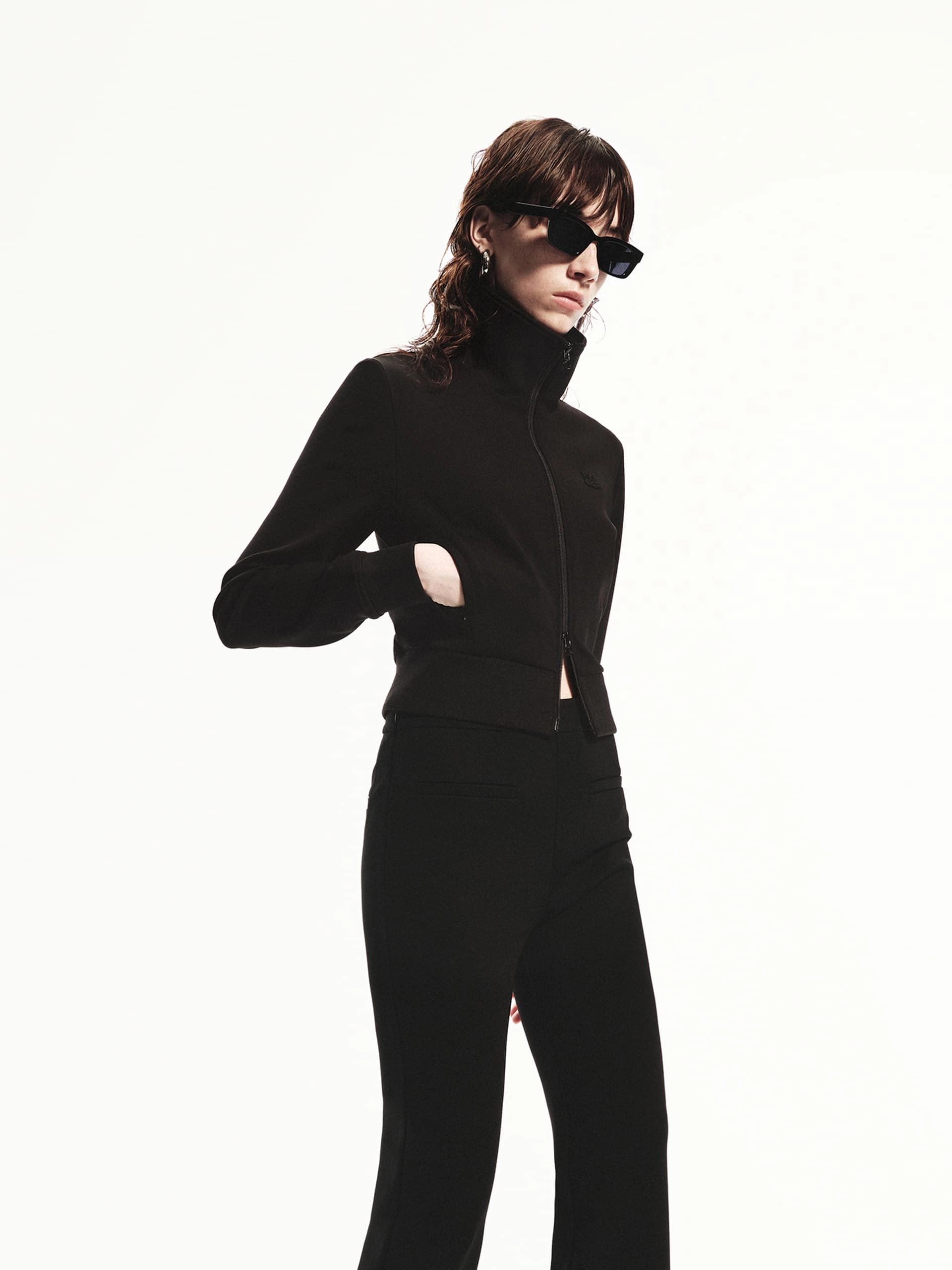 Zip Closure Fitted Jacket