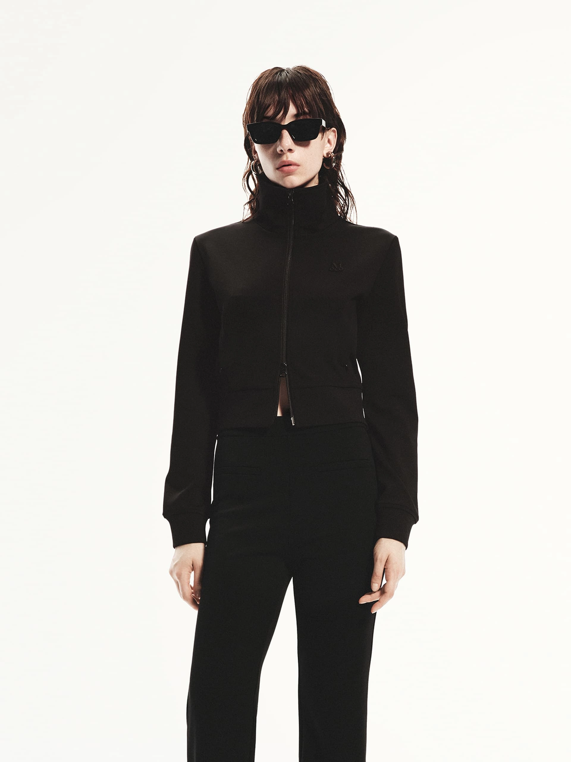Zip Closure Fitted Jacket