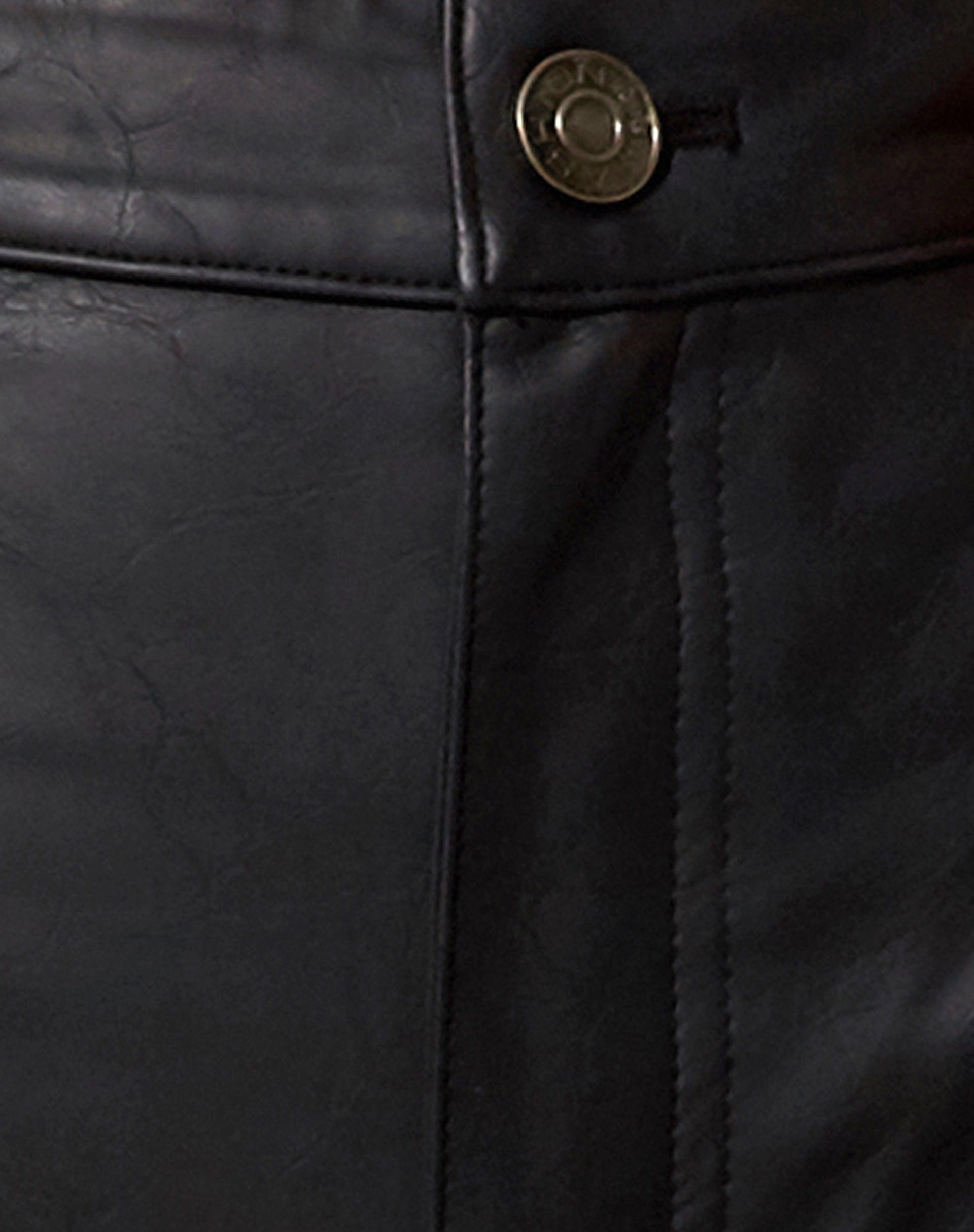 Zoven Trouser in PU Matte Black