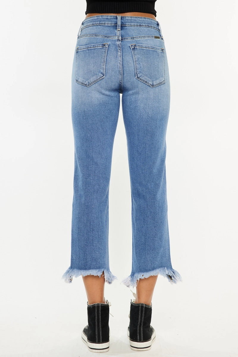 Zuzanna High Rise Crop Straight Leg Jeans